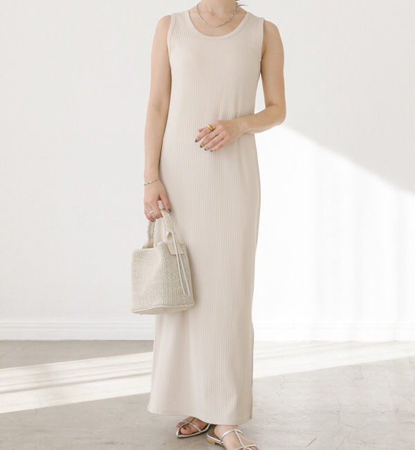  「【マイナス3kg/レビュー高評価☆】2WAYリブタンクワンピース」|ワンピース|