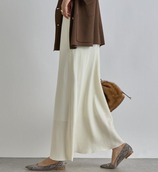  「【上品な揺れ感】キュプラ混バイアススカート」|スカート|