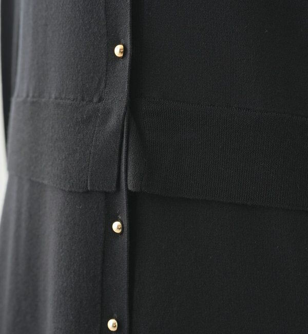  「【羽織としても使える】レイヤードニットワンピース」|ワンピース|