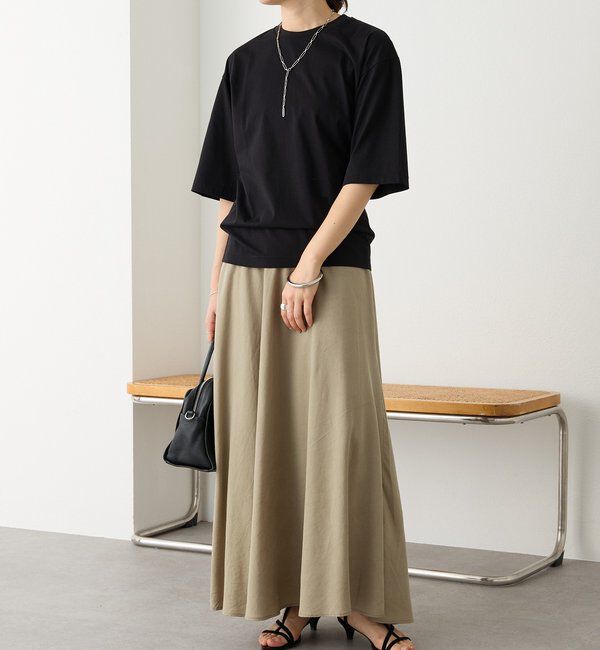  「【セットアップ可/上品な落ち感】ガーメントダイフレアバイアススカート」|スカート|