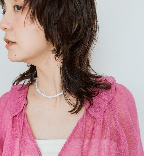  「予約【軽やかな装いのアクセントに】カラービーズネックレス」|ネックレス|