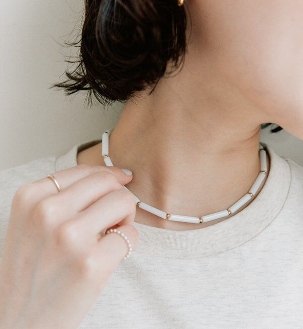  「予約【軽やかな装いのアクセントに】カラービーズネックレス」|ネックレス|