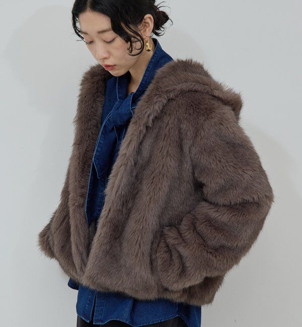  「エコファーフーディーブルゾン」|ブルゾン・スタジャン|