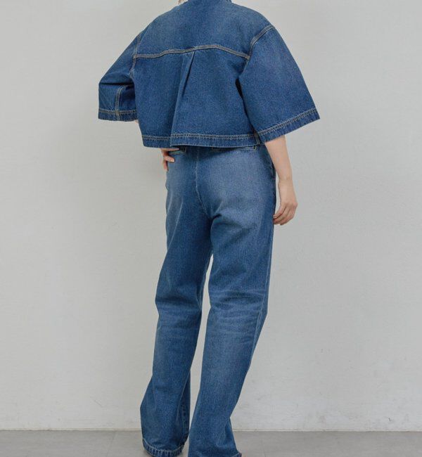  「【PEAS】【セットアップ対応】デニムハーフスリーブシャツ」|シャツ・ブラウス|