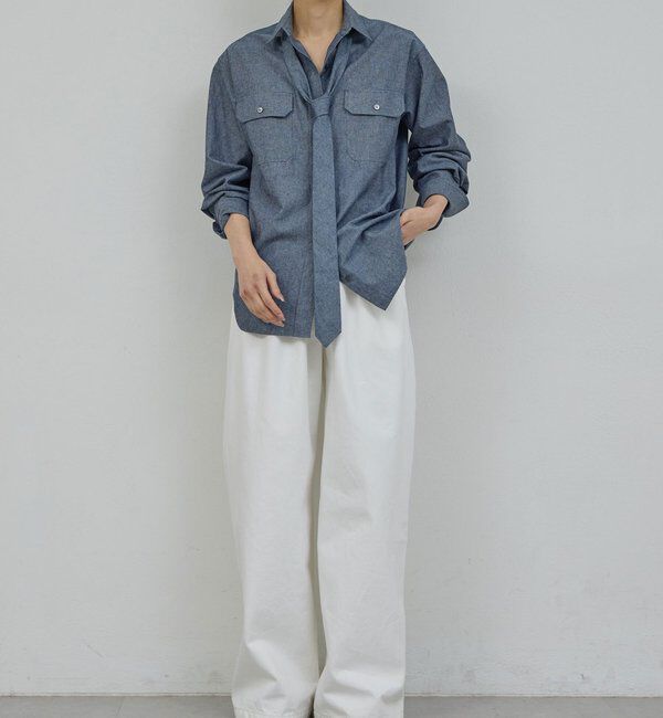  「【PEAS】タイ付きシャツ」|シャツ・ブラウス|