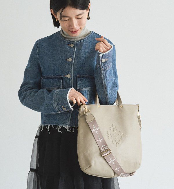  「スリム2WAYトートバッグ <エンボスモノグラム>」|トートバッグ|