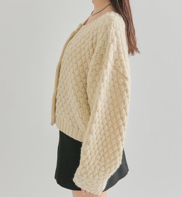  「ポコポコニットカーディガン」|カーディガン|