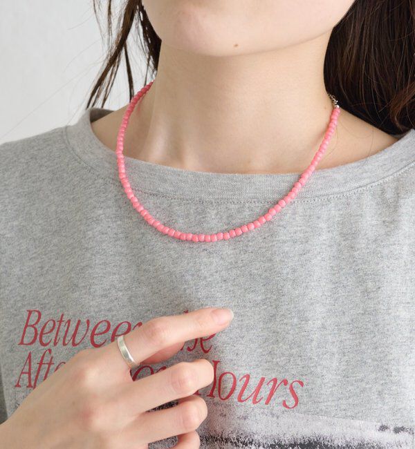  「カラービーズネックレス」|リング|