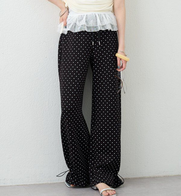  「裾ドロストスウェットパンツ」|チノ|