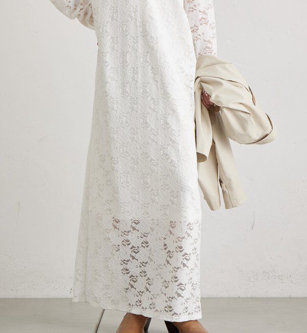  「襟付きレースワンピース」|ワンピース|