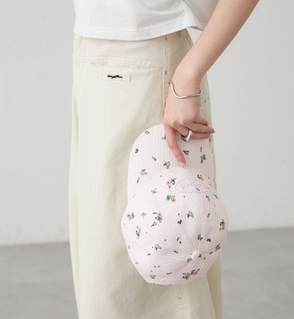  「フラワーストライプキャップ」|ハット|