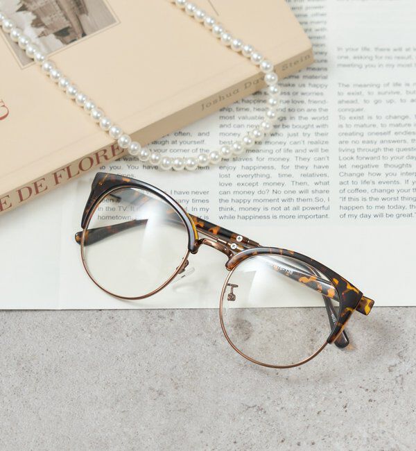  「マーブルハーフリムメガネ」|サングラス|