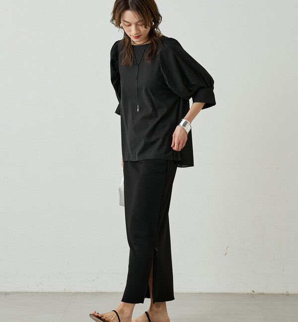  「【Lサイズも登場！】ポンチZIPタイトスカート」|スカート|