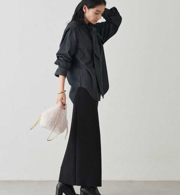  「デニムボウタイブラウス」|シャツ・ブラウス|