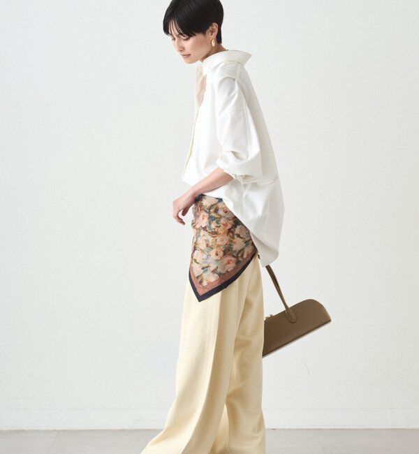  「ワイドカラーデニムパンツ」|デニム|