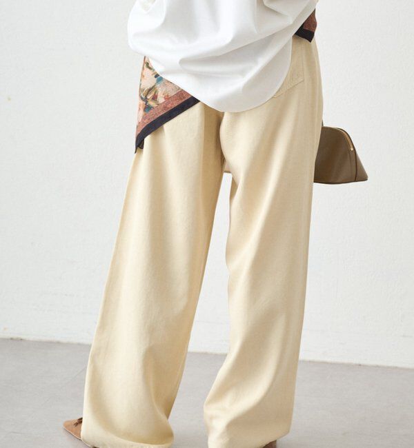  「ワイドカラーデニムパンツ」|デニム|