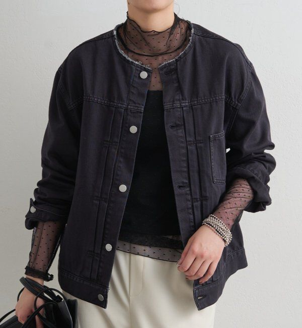  「【ainode/アイノデ】ノーカラーGジャン」|ベスト・ジレ|