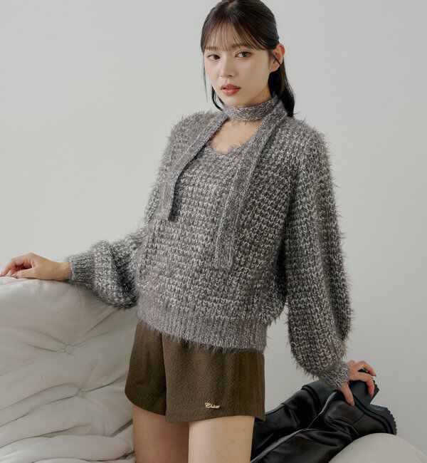  「【2サイズ展開あり】ブローチ付きコンパクトショートパンツ」|チノ|