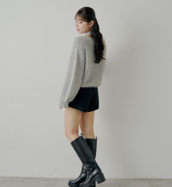  「【2サイズ展開あり】ブローチ付きコンパクトショートパンツ」|チノ|