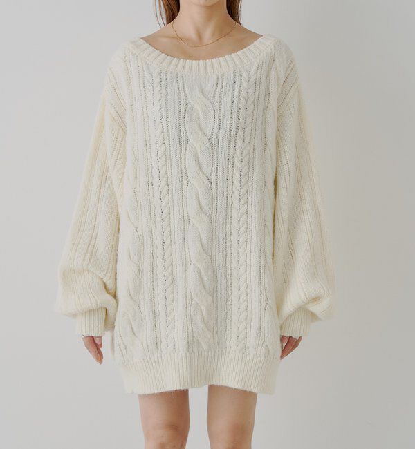  「バックオープンケーブルルーズワンピース」|ワンピース|