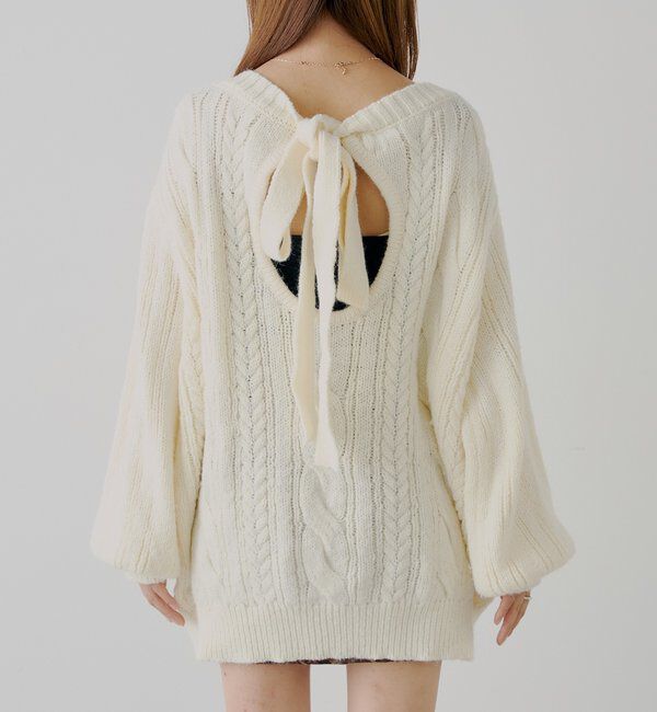  「バックオープンケーブルルーズワンピース」|ワンピース|