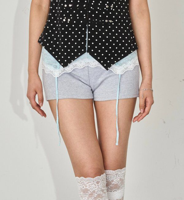  「【SLOPPY/スロッピー】リブショートパンツ」|チノ|