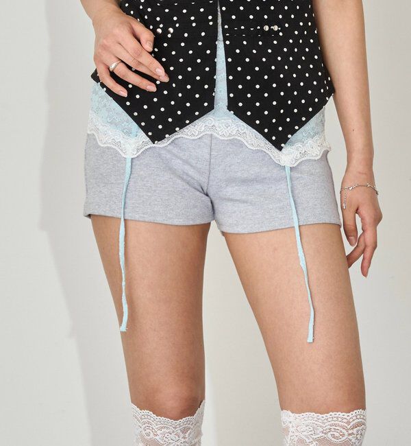  「【SLOPPY/スロッピー】リブショートパンツ」|チノ|