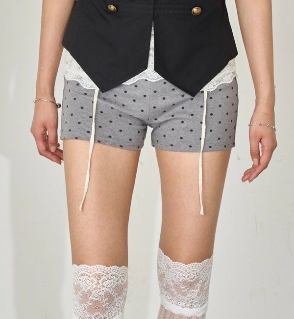  「【SLOPPY/スロッピー】リブショートパンツ」|チノ|