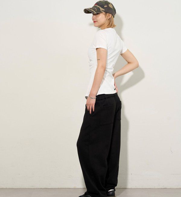  「ギャザースリットTEE」|Tシャツ・カットソー|