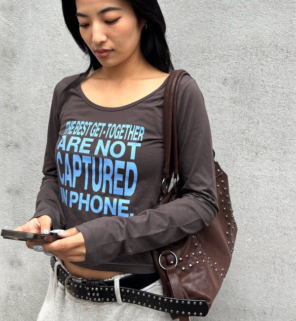  「スタッズショルダーバッグ（無地/ドット柄）」|トートバッグ|