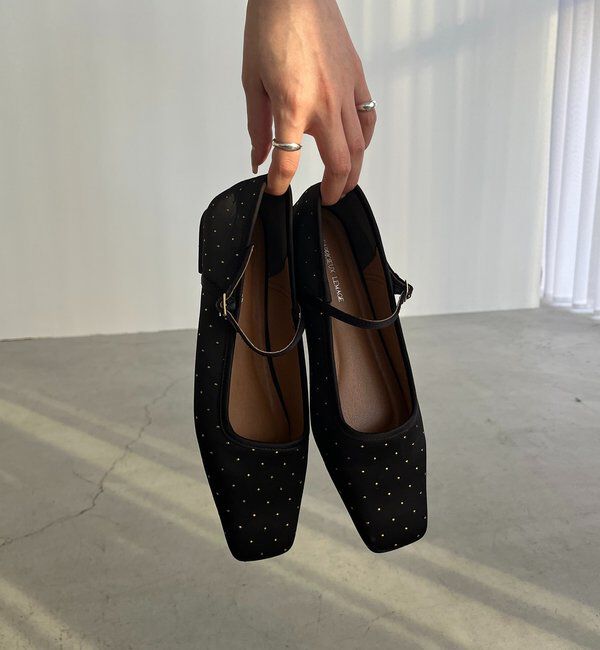  「【話題の人気シューズが再登場！】ドットフラットシューズ」|ロングブーツ|