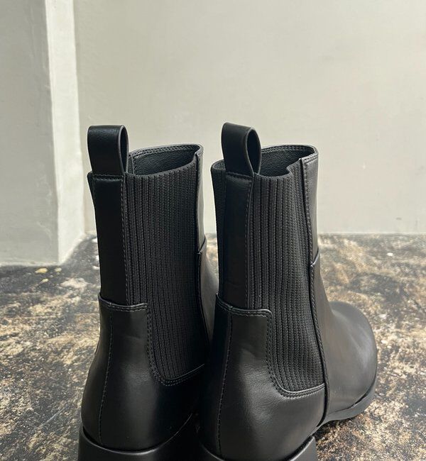  「【話題の人気シューズが再登場！】リブ切替ショートブーツ」|ロングブーツ|