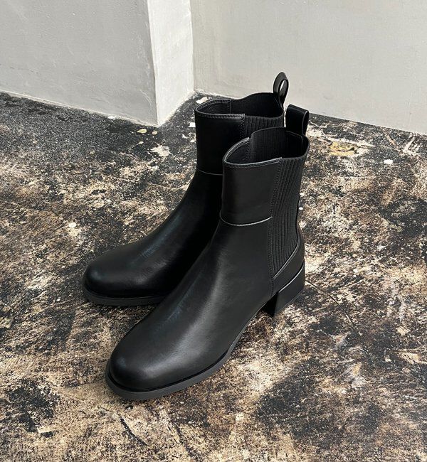  「【話題の人気シューズが再登場！】リブ切替ショートブーツ」|ロングブーツ|