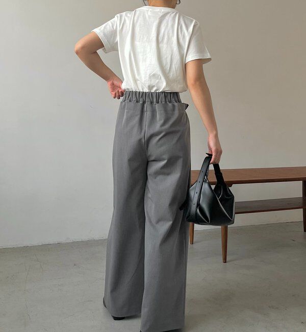  「【低身長サイズあり】ギャザーフリルパンツ」|チノ|
