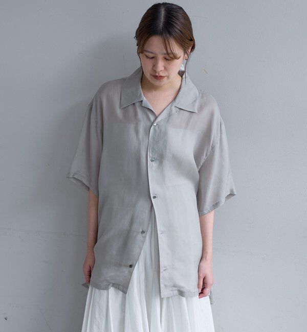  「フィブリルキュプラ半袖シャツ」|シャツ・ブラウス|