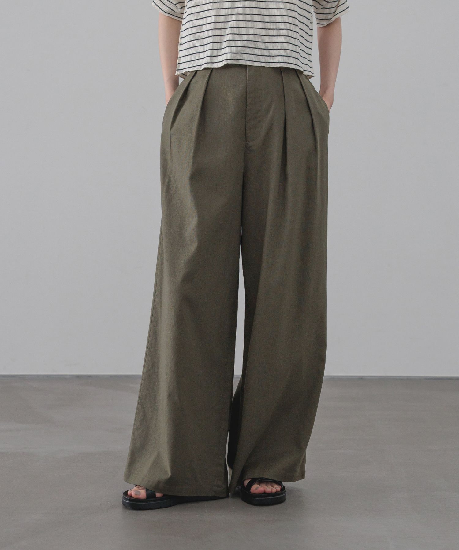 LOWRYS FARM「ソフリネンワイドパンツ」|その他|GRN5