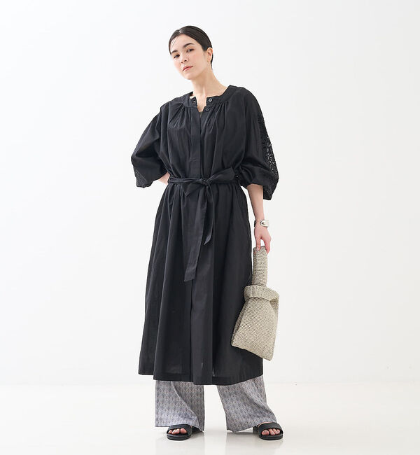 collex「アイレット刺繍ガウンワンピース」|ワンピース|