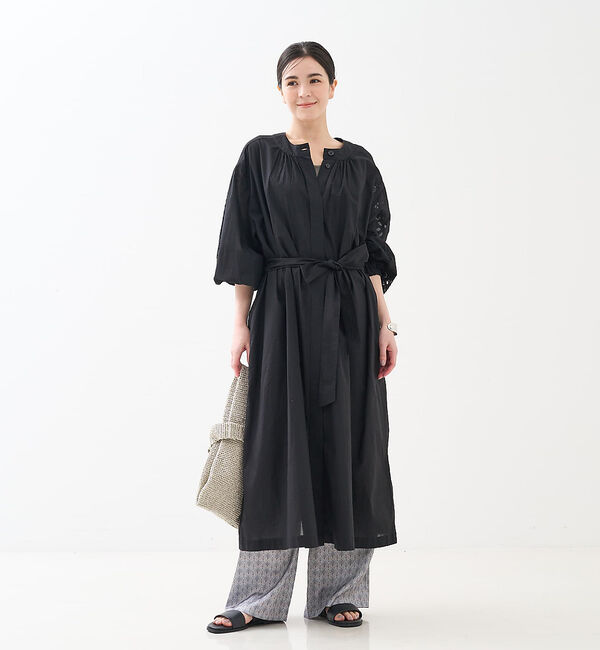 collex「アイレット刺繍ガウンワンピース」|ワンピース|