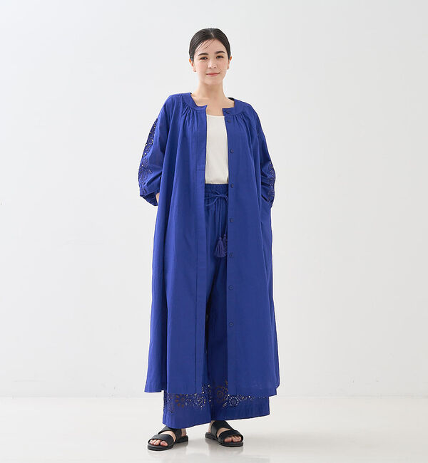 collex「アイレット刺繍ガウンワンピース」|ワンピース|