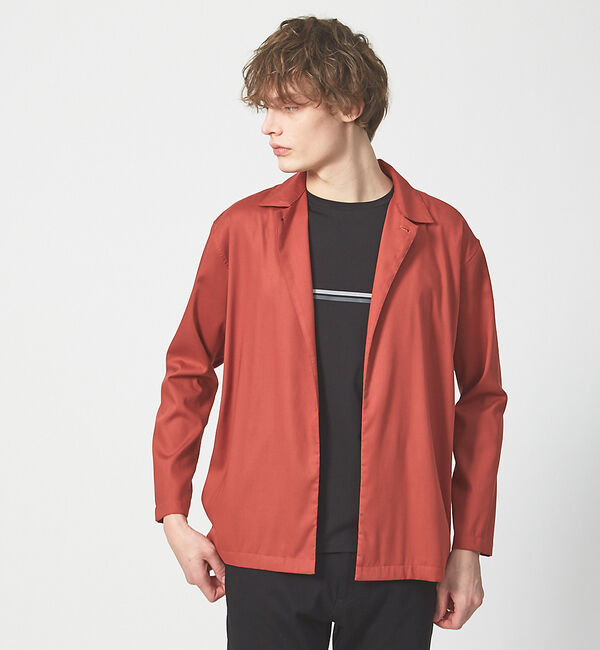 ABAHOUSE「T/R ストレッチツイル シャツカーディガン」|シャツ・ブラウス|