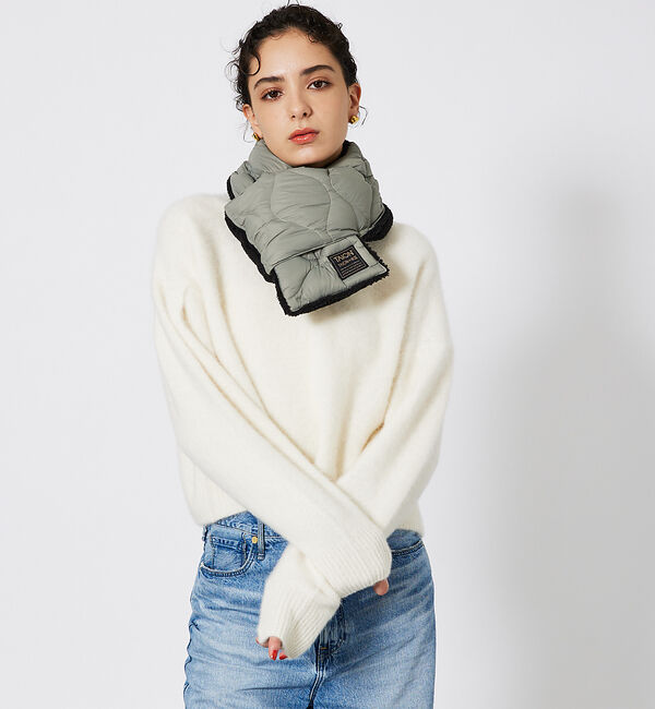 ABAHOUSE「【WEB限定】TAION/タイオン リバーシブル ダウンマフラー-ソフトシェルR」|マフラー|