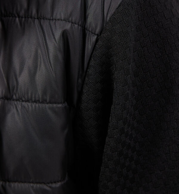 ABAHOUSE「【MASCHILE】セットアップ対応/チェック リンクス ニット フードブルゾン」|ブルゾン・スタジャン|