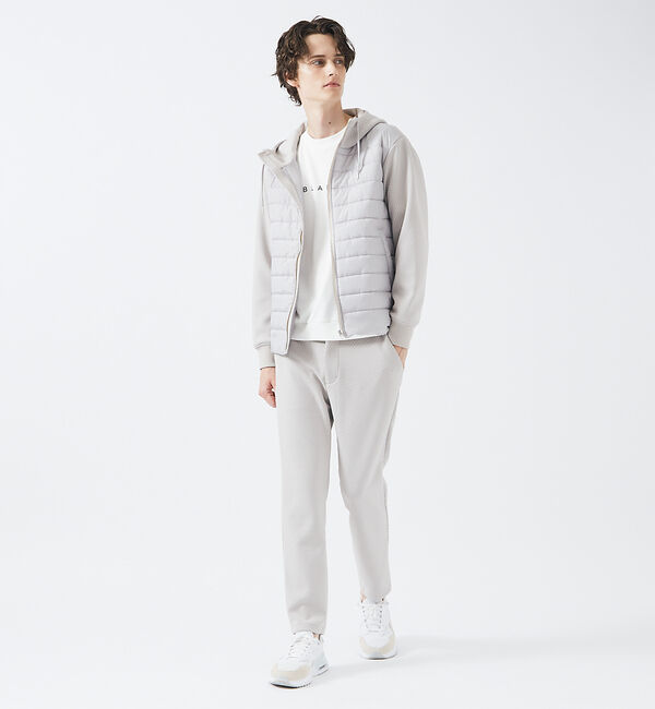 ABAHOUSE「【MASCHILE】セットアップ対応/チェック リンクス ニット フードブルゾン」|ブルゾン・スタジャン|