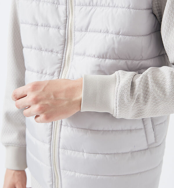 ABAHOUSE「【MASCHILE】セットアップ対応/チェック リンクス ニット フードブルゾン」|ブルゾン・スタジャン|