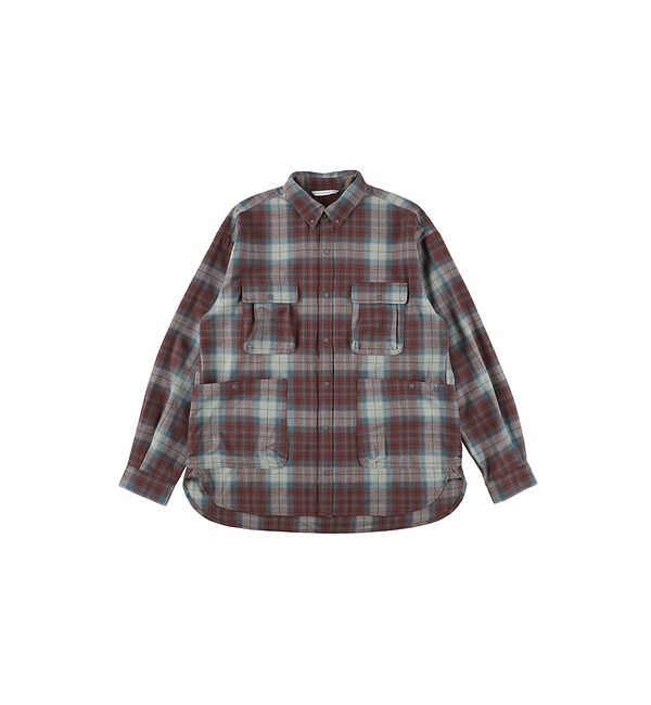 ABAHOUSE「【NANGA/ナンガ】FADE TARTAN CHECK CAMP SHIRT/」|シャツ・ブラウス|グレー系その他1