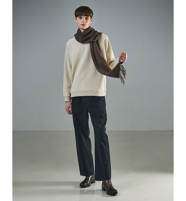 ABAHOUSE「ウール&times;カシミヤ フリンジ マフラー / ON・OFF兼用」|マフラー|