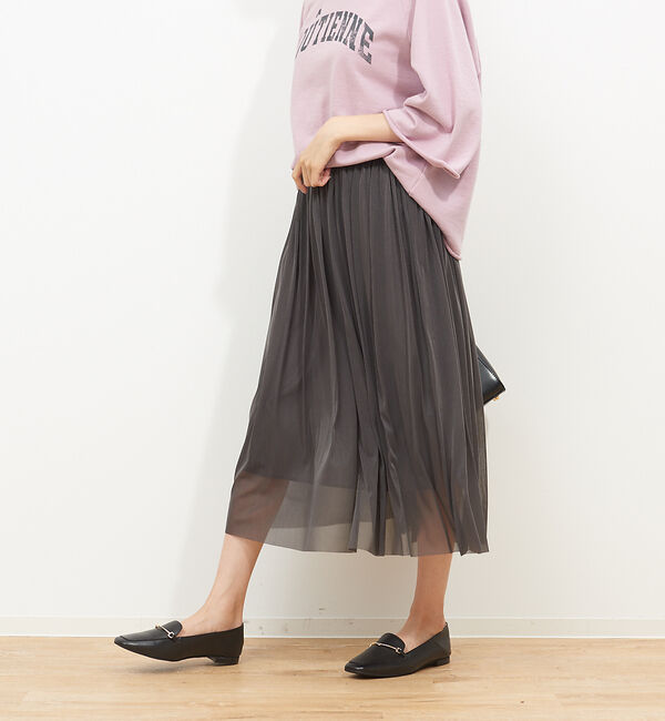 Rouge vif「エスパンディギャザースカート」|スカート|チャコールグレー