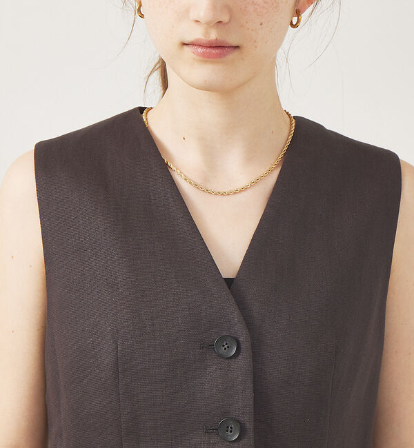 Rouge vif「【セットアップ対応】セットアップテーラードベスト」|ベスト・ジレ|