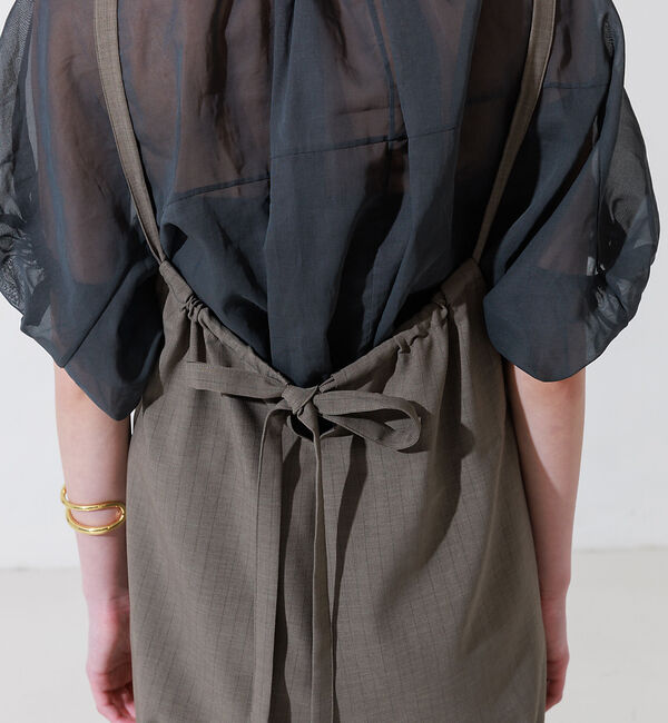 Rouge vif「リネンライクストレッチサロペット」|オールインワン|