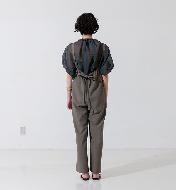 Rouge vif「リネンライクストレッチサロペット」|オールインワン|